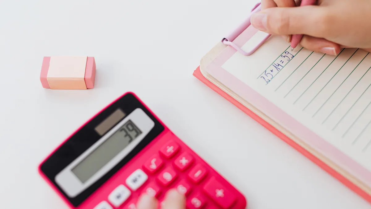 A calculator working out the EV/EBITDA multiple to compare the operating value of businesses regardless of debt and tax